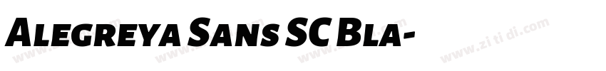Alegreya Sans SC Bla字体转换